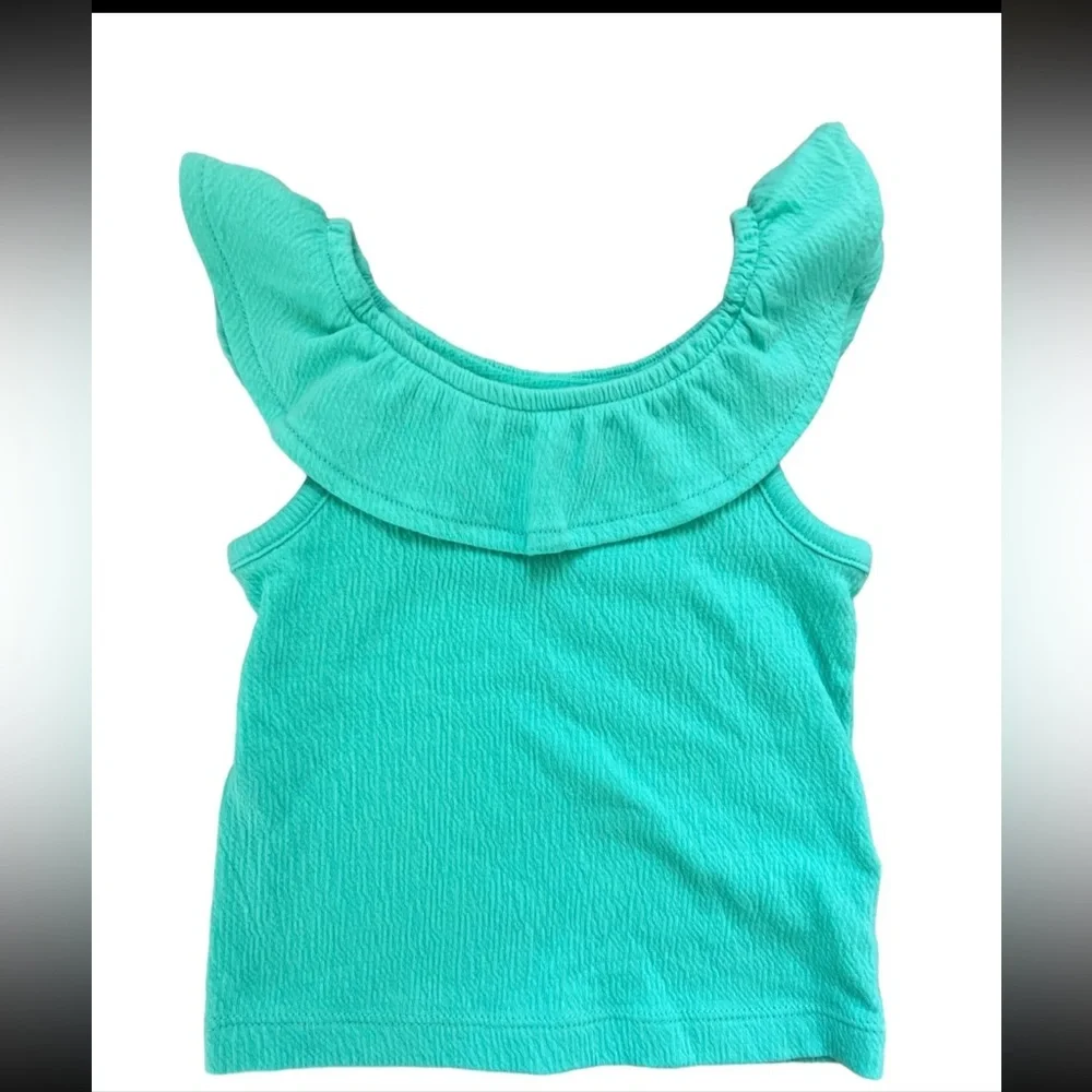 Carter’s Baby Girl Aqua Flutter Sleeve Top | 6M